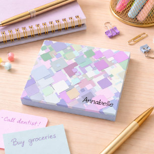 Pastellfarbene geometrische moderne ästhetische Ti Post-it Klebezettel
