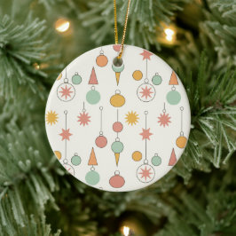 Pastellfarbene geometrische Musterdekoration im St Keramik Ornament