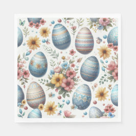 Pastellfarbene Gingham-Oster-Eier-Servietten Serviette