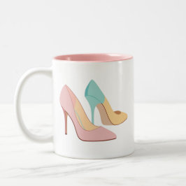 Pastellfarbene High Heels für Sie GIRL Zweifarbige Tasse