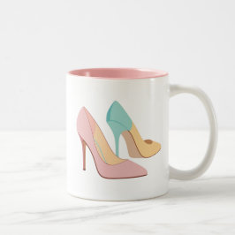Pastellfarbene High Heels für Sie GIRL Zweifarbige Tasse