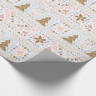 Pastellfarbene hübsche Weihnachtsgeschenkverpackun Geschenkpapier