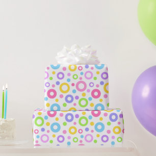 Pastellfarbene Kreise Geschenkpapier
