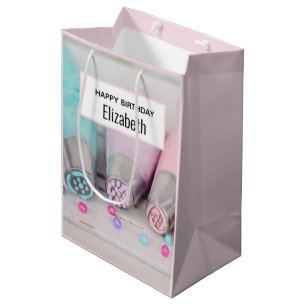 Pastellfarbene Kuchen-Dekorationswerkzeuge Geburts Mittlere Geschenktüte