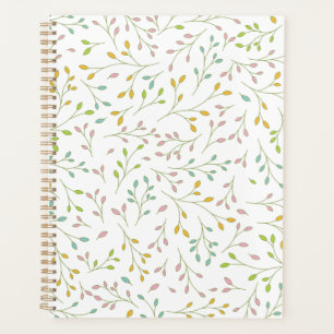 Pastellfarbene mehrfarbige zarte botanische Ranken Planer
