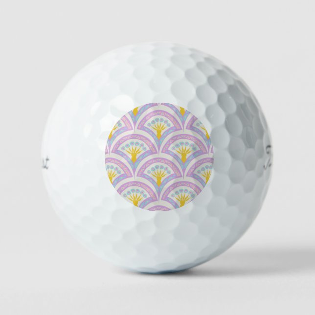 Pastellfarbene Muschel Golfball (Vorderseite)