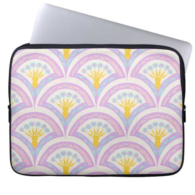 Pastellfarbene Muschel Laptopschutzhülle (Vorderseite)