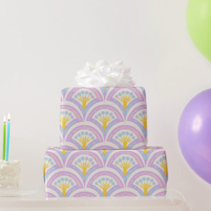 Pastellfarbene Muschel Muster Geschenkpapier