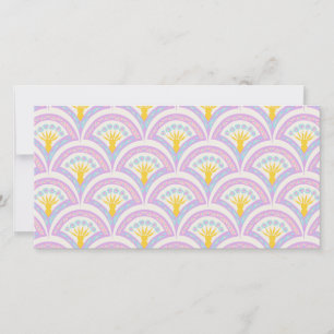 Pastellfarbene Muschel Muster Save The Date