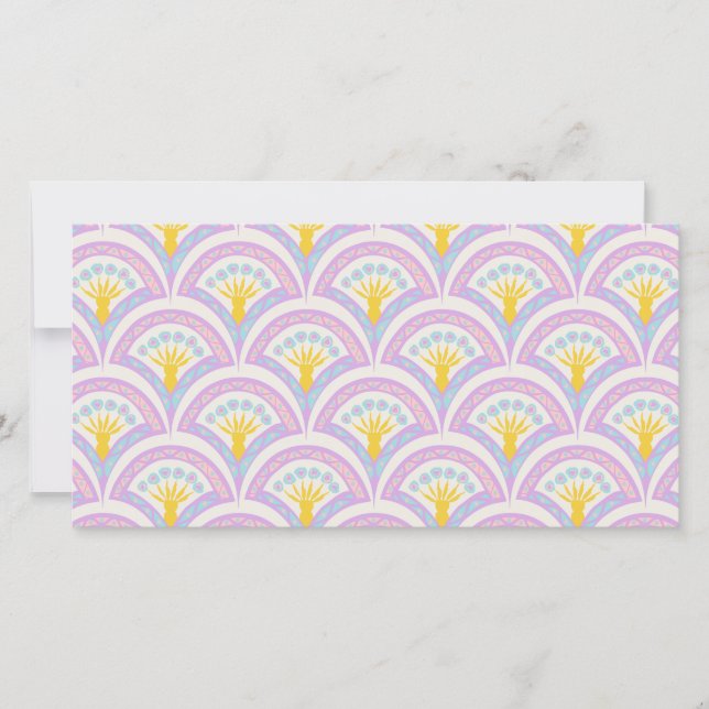 Pastellfarbene Muschel Save The Date (Vorderseite)