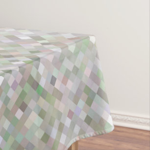 Pastellfarbene Quadrate Tischdecke