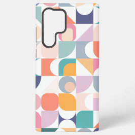 Pastellfarbene quadratische Designs im Bauhaus-Sti Samsung Galaxy Hülle