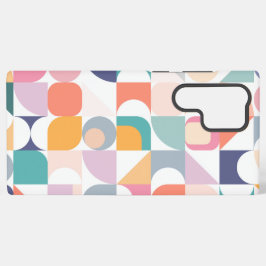 Pastellfarbene quadratische Designs im Bauhaus-Sti Samsung Galaxy Hülle