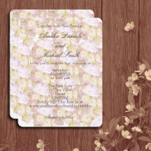 Pastellfarbene Sommerblumen-Hochzeitseinladung
