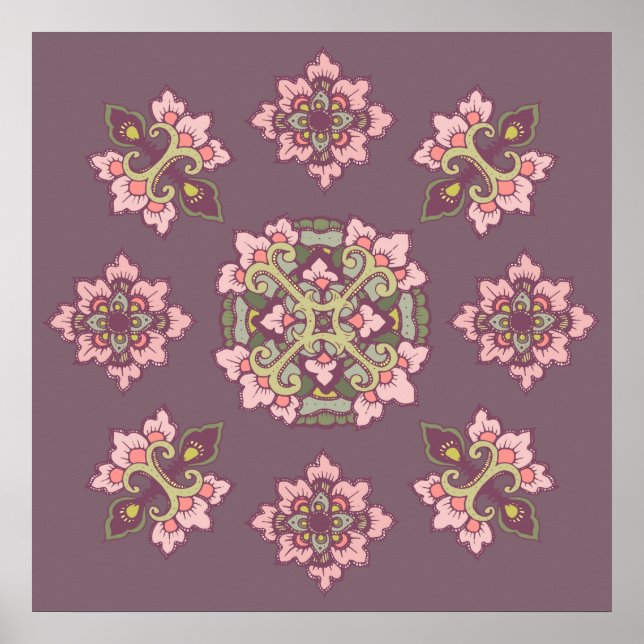 Pastellfarbene Tracera Poster (Vorne)