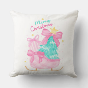 pastellfarbene Träume Blau, Rosa und Gelb Geschenk Kissen