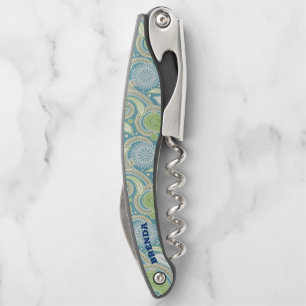 Pastellfarbene vintage-blumen-paisley-muster kellnermesser