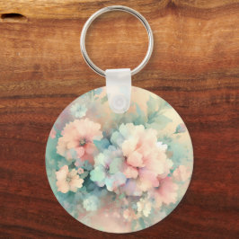 Pastellfarbene Vintage-Rosen Schlüsselanhänger