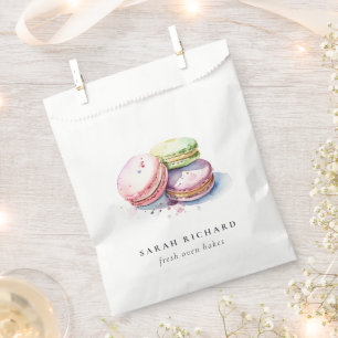 Pastellfarbene Wasserfarbe Französische Macarons B Geschenktütchen
