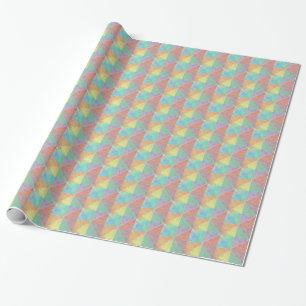 Pastellfarbene Wasserfarben Dreiecke Geometrische Geschenkpapier