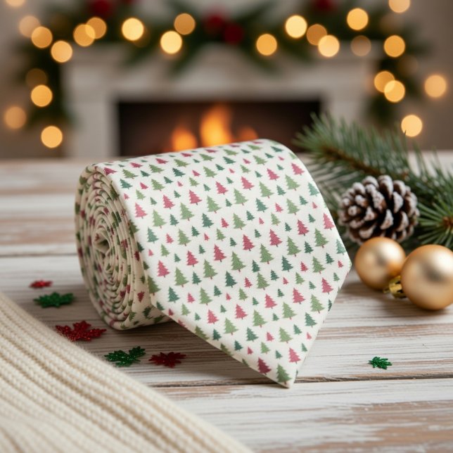Pastellfarbene Weihnachtsbäume Krawatte (Von Creator hochgeladen)