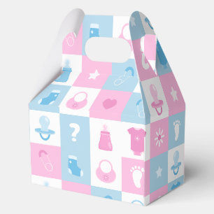 Pastellfarbene winzige Icons Baby-Partys & Geschle Geschenkschachtel