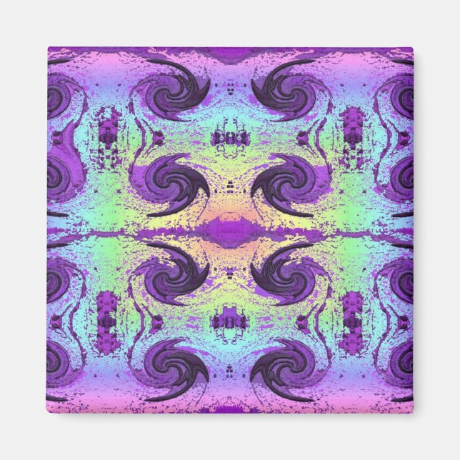 pastellfarbene Wirbel Magnet (Vorne)