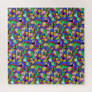 Pastellfarbene wirbelnde abstrakte Muster  Puzzle