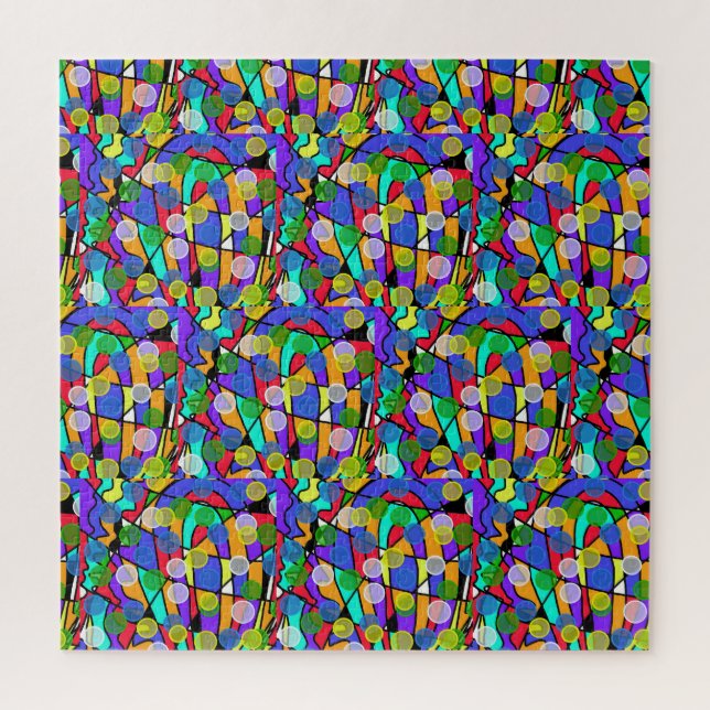 Pastellfarbene wirbelnde abstrakte Muster  Puzzle (Vertikal)