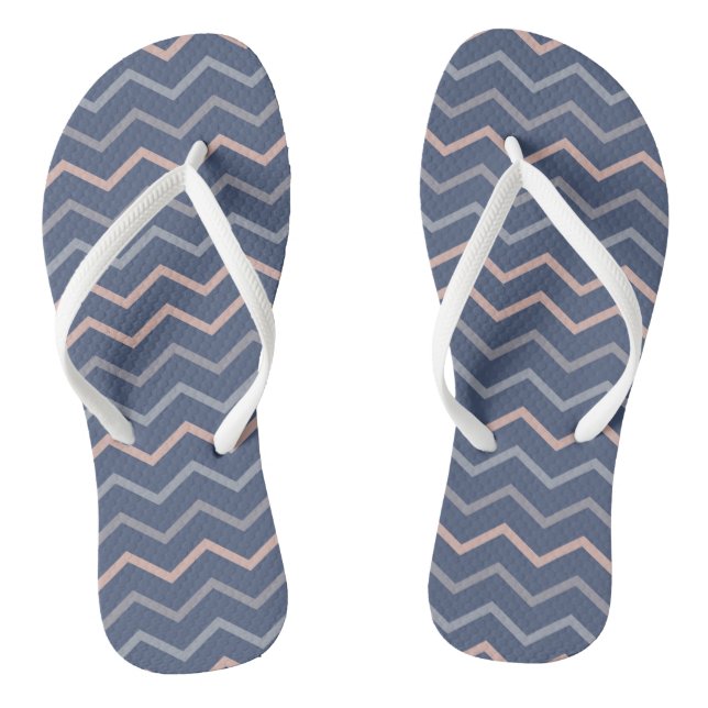 Pastellfarbene Zickzack Flip Flops (Fußbett)