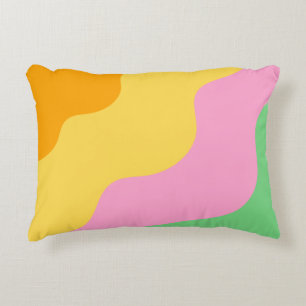 Pastellfarbener abstraktes Muster Dekokissen