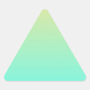 Pastellfarbener Gradient-Hintergrund Türkis Gelb Dreieckiger Aufkleber
