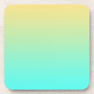 Pastellfarbener Gradient-Hintergrund Türkis Gelb Untersetzer