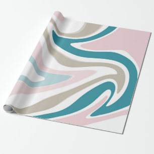 Pastellfarbener Marmoranstrich Swirl Geschenkpapier