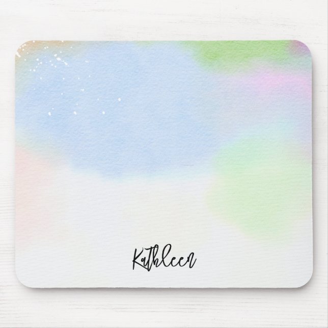 Pastellfarbener, personalisierter Mousepad mit Far (Vorne)