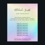 pastellfarbener Regenbogen Flyer<br><div class="desc">Schönheitssalon berufliche Make-up-Künstler Flyer</div>