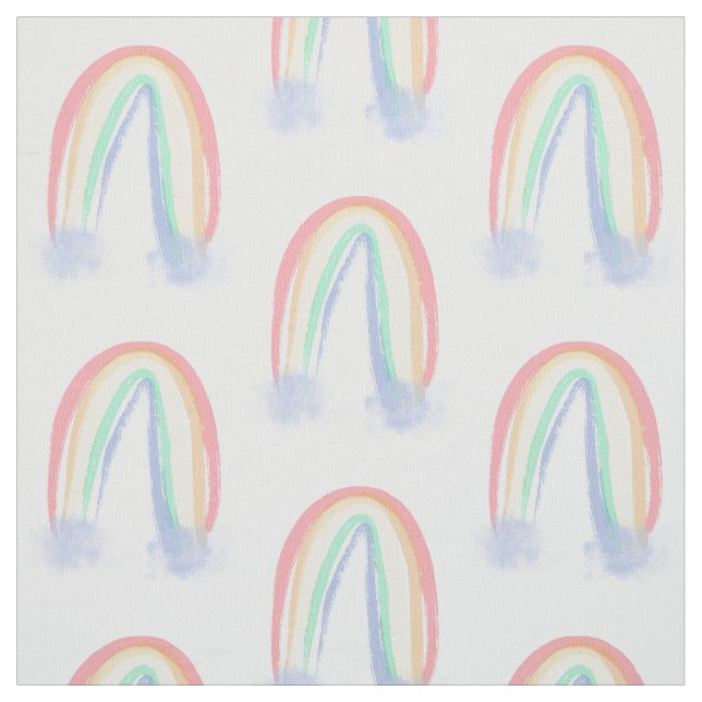 pastellfarbener Regenbogen Stoff (Muster)