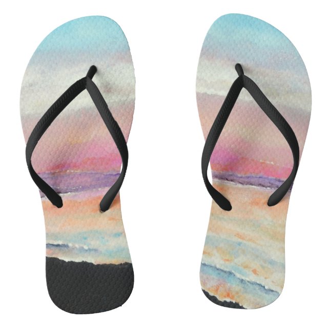 Pastellfarbener Sonnenuntergang | Flip Flops (Fußbett)