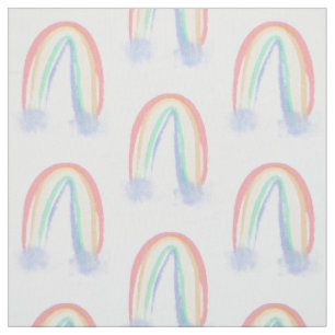 pastellfarbener Wasserfarben-Regenbogen Stoff