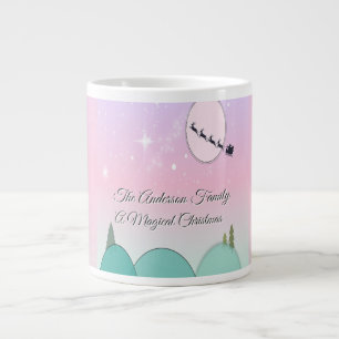 Pastellfarbener Weihnachtsschlucker unter Mondlich Jumbo-Tasse