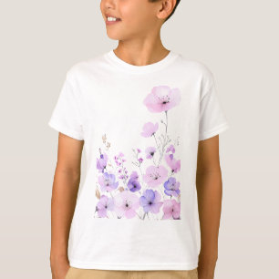 Pastellfarbener Wildblumengarten - Sanfte blumige T-Shirt