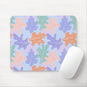 Pastellfarbenes Ahornblattmuster Mousepad
