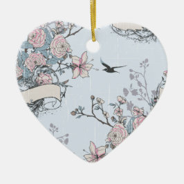 pastellfarbenes Shabby Chic Keramik Ornament