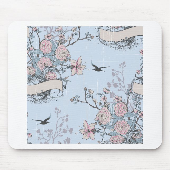 pastellfarbenes Shabby Chic Mousepad (Vorne)