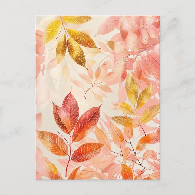 Pastellfarbenes Wasser - Illustration von Blätter Postkarte (Vorderseite)