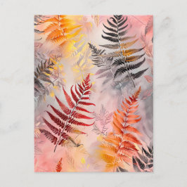 Pastellfarbenes Wasser - Illustration von Blätter Postkarte