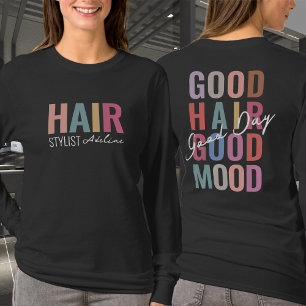 Pastellfarbenfrohe Haar Stylist Name Motivation Zi T-Shirt