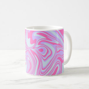 Pastellfarbwellen in Rosa, Lavendel und Hellblau Kaffeetasse