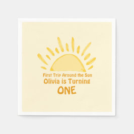 Pastellfest Erster Ausflug rund um die Sun Birthda Serviette