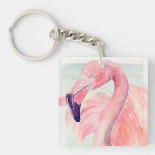 Pastellflamingo Schlüsselanhänger